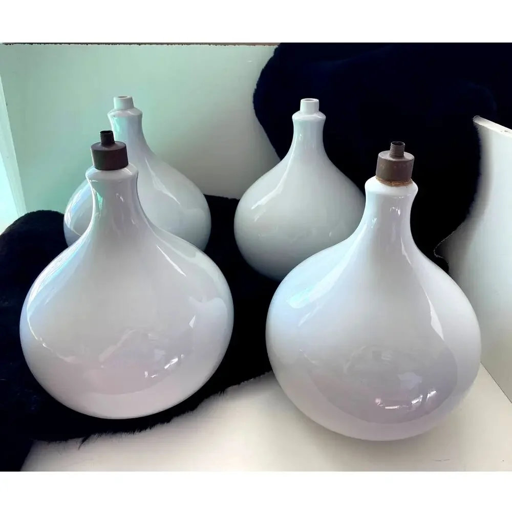 Vintage Gerold Porzellan lamp base, white porcelain, Made W Germany 4 available
